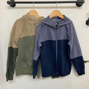 Gap Boys Colorblock Hoodies - Green and Blue